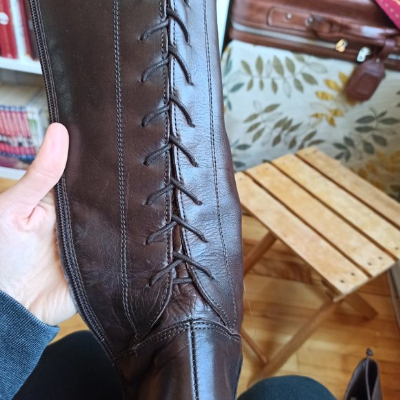 Cowgirl Boots Made In Italy Brown Leather EU 40 - Picture 6 of 12